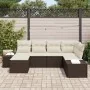 Set de Sofás de Jardín de 6 Piezas con Cojines Marrón de Poliratán | Foro24.es | Tu tienda online para hogar, jardín y más Foro24.es