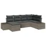 Juego de Sofá de Jardín de 6 Piezas con Cojines Gris de Poliratán by , Outdoor sofas - Ref: Foro24-3347129, Price: 395,60 €, ...