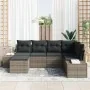 Juego de Sofá de Jardín de 6 Piezas con Cojines Gris de Poliratán by , Outdoor sofas - Ref: Foro24-3347129, Price: 395,60 €, ...