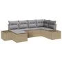 Conjunto de Sofá de Jardín Set de 6 Beige y gris | Foro24.es | Tu tienda online para hogar, jardín y más Foro24.es
