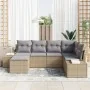Conjunto de Sofá de Jardín Set de 6 Beige y gris | Foro24.es | Tu tienda online para hogar, jardín y más Foro24.es