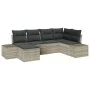Set de Sofás de Jardín de 6 Piezas con Cojines en Poliratán Gris Claro by , Outdoor sofas - Ref: Foro24-3347132, Price: 439,5...