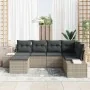 Set de Sofás de Jardín de 6 Piezas con Cojines en Poliratán Gris Claro by , Outdoor sofas - Ref: Foro24-3347132, Price: 439,5...