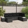 Conjunto de Sofá de Jardín Set de 6 Negro Poliratán, Poliéster von , Outdoor-Sofas - Ref: Foro24-3347133, Preis: 410,84 €, Ra...