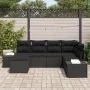 Conjunto de Sofá de Jardín Set de 6 Negro Poliratán, Poliéster von , Outdoor-Sofas - Ref: Foro24-3347133, Preis: 410,84 €, Ra...