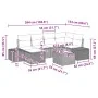 Conjunto de Sofá de Jardín Conjunto de 7 Negro y crema by , Outdoor sofas - Ref: Foro24-3347137, Price: 451,27 €, Discount: %