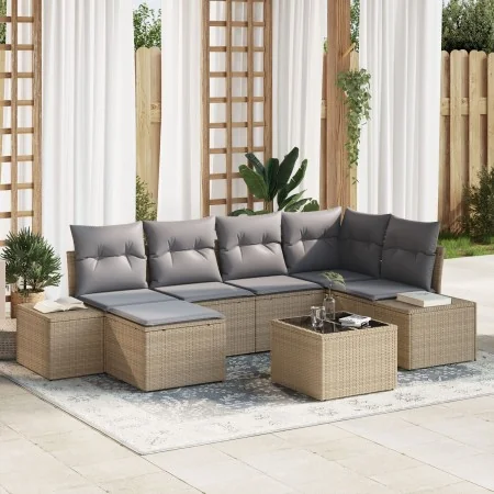 Conjunto de Sofás de Jardín Set de 7 Beige y gris | Foro24.es | Tu tienda online para hogar, jardín y más Foro24.es