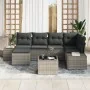 Conjunto de Sofá de Jardín de 6 Piezas con Cojines Ratán Sintético Negro by , Outdoor sofas - Ref: Foro24-3347139, Price: 442...