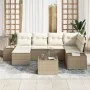 Conjunto de Sofá de Jardín de 7 Piezas con Cojines en Ratán Polímero Marrón by , Outdoor sofas - Ref: Foro24-3347141, Price: ...