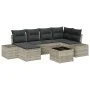 Conjunto de Sofás de Jardín de 7 Piezas con Cojines Gris Polirratán by , Outdoor sofas - Ref: Foro24-3347142, Price: 492,87 €...