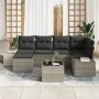 Conjunto de Sofás de Jardín de 7 Piezas con Cojines Gris Polirratán by , Outdoor sofas - Ref: Foro24-3347142, Price: 492,87 €...