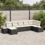 Conjunto de Sofá de Jardín de 7 Piezas con Cojines Negro Poliratán by , Outdoor sofas - Ref: Foro24-3347147, Price: 450,97 €,...