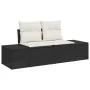 Conjunto de Sofá de Jardín de 7 Piezas con Cojines Negro Poliratán by , Outdoor sofas - Ref: Foro24-3347147, Price: 450,97 €,...