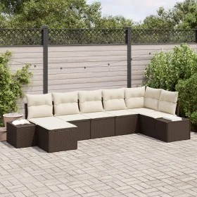 Set de Sofá de Jardín de 7 Piezas con Cojines