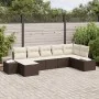 Set de Sofá de Jardín de 7 Piezas con Cojines Ratán Marrón by , Outdoor sofas - Ref: Foro24-3347148, Price: 489,05 €, Discoun...