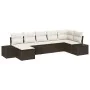 Set de Sofá de Jardín de 7 Piezas con Cojines Ratán Marrón by , Outdoor sofas - Ref: Foro24-3347148, Price: 489,05 €, Discoun...