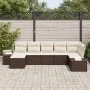 Set de Sofá de Jardín de 7 Piezas con Cojines Ratán Marrón by , Outdoor sofas - Ref: Foro24-3347148, Price: 489,05 €, Discoun...