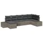 Set de Sofá de Jardín de 7 Piezas con Cojines Gris Poliratán von , Outdoor-Sofas - Ref: Foro24-3347149, Preis: 446,93 €, Raba...