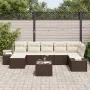 Conjunto de sofá de jardín de 7 piezas con cojines marrón de poliratán | Foro24.es | Tu tienda online para hogar, jardín y más Foro24.es