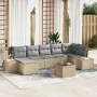 Juego de Sofá de Jardín de 8 Piezas con Cojines Negros de Ratán von , Outdoor-Sofas - Ref: Foro24-3347160, Preis: 524,72 €, R...