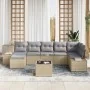 Juego de Sofá de Jardín de 8 Piezas con Cojines Negros de Ratán von , Outdoor-Sofas - Ref: Foro24-3347160, Preis: 524,72 €, R...
