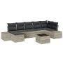 Juego de Sofás de Jardín Conjunto de 8 Gris Claro Ratán, Poliéster by , Outdoor sofas - Ref: Foro24-3347162, Price: 560,63 €,...