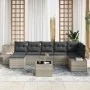 Juego de Sofás de Jardín Conjunto de 8 Gris Claro Ratán, Poliéster by , Outdoor sofas - Ref: Foro24-3347162, Price: 560,63 €,...