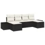 Conjunto de Sofás de Jardín de 6 Piezas con Cojines Negro de Ratán de Polietileno by , Outdoor sofas - Ref: Foro24-3347167, P...