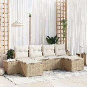 Conjunto de sofá de jardín de 6 piezas con