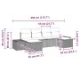 Conjunto de Sofá de Jardín de 6 Piezas con Almohadas Gris Claro Poliratán by , Outdoor sofas - Ref: Foro24-3347172, Price: 40...