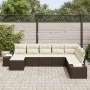 Set de sofá de jardín de 8 piezas con cojines marrón de ratán sintético | Foro24.es | Tu tienda online para hogar, jardín y más Foro24.es