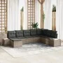 Juego de Sofás de Jardín de 8 Piezas con Cojines Gris Poliratán by , Outdoor sofas - Ref: Foro24-3347179, Price: 506,76 €, Di...