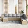 Set de Sofá de Jardín de 8 Piezas con Cojines Beige de Ratán Polietileno | Foro24.es | Tu tienda online para hogar, jardín y más Foro24.es