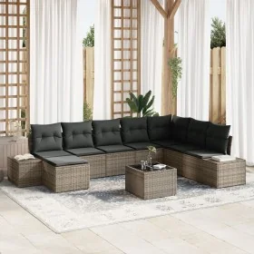 Conjunto de sofá de jardín 9 piezas Gris Ratán by , Outdoor sofas - Ref: Foro24-3347189, Price: 554,36 €, Discount: %