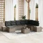 Conjunto de sofá de jardín 9 piezas Gris Ratán by , Outdoor sofas - Ref: Foro24-3347189, Price: 554,36 €, Discount: %
