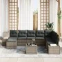 Conjunto de sofá de jardín 9 piezas Gris Ratán by , Outdoor sofas - Ref: Foro24-3347189, Price: 554,36 €, Discount: %