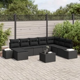Conjunto de Sofá de Jardín de 9 Piezas con Cojines Beige Poliratán von , Outdoor-Sofas - Ref: Foro24-3347193, Preis: 578,09 €...