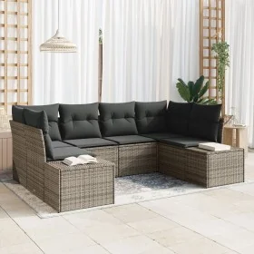 Juego de Sofá de Jardín Juego de 6 Gris Ratán by , Outdoor sofas - Ref: Foro24-3347199, Price: 414,98 €, Discount: %