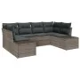 Juego de Sofá de Jardín Juego de 6 Gris Ratán by , Outdoor sofas - Ref: Foro24-3347199, Price: 414,98 €, Discount: %