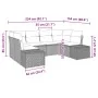 Juego de Sofá de Jardín Juego de 6 Gris Ratán by , Outdoor sofas - Ref: Foro24-3347199, Price: 414,98 €, Discount: %