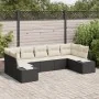 Juego de Sofá de Jardín de 7 Piezas con Cojines Negro Poliratán by , Outdoor sofas - Ref: Foro24-3347207, Price: 484,88 €, Di...