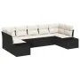 Juego de Sofá de Jardín de 7 Piezas con Cojines Negro Poliratán by , Outdoor sofas - Ref: Foro24-3347207, Price: 484,88 €, Di...