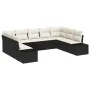 Set de sofá de jardín de 9 piezas con cojines negro ratán poliéster von , Outdoor-Sofas - Ref: Foro24-3347217, Preis: 570,48 ...