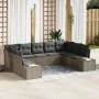 Set de sofá de jardín Set de 9 Gris Ratán Sofá de jardín by , Outdoor sofas - Ref: Foro24-3347219, Price: 574,30 €, Discount: %
