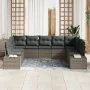 Set de sofá de jardín Set de 9 Gris Ratán Sofá de jardín by , Outdoor sofas - Ref: Foro24-3347219, Price: 574,30 €, Discount: %