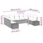 Set de sofá de jardín Set de 9 Gris Ratán Sofá de jardín by , Outdoor sofas - Ref: Foro24-3347219, Price: 574,30 €, Discount: %