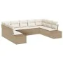 juego de sofá de jardín de 9 piezas con cojines beige de poliratán von , Outdoor-Sofas - Ref: Foro24-3347221, Preis: 632,82 €...
