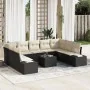 Conjunto de sofá de jardín de 9 piezas con cojines marrón poliratán by , Outdoor sofas - Ref: Foro24-3347227, Price: 613,08 €...