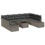Conjunto de Sofá de Jardín de 9 Piezas con Cojines Negro Poliratán by , Outdoor sofas - Ref: Foro24-3347229, Price: 618,54 €,...