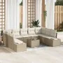 Juego de Sofá de Jardín Conjunto de 10 Beige y crema Ratan, tela von , Outdoor-Sofas - Ref: Foro24-3347231, Preis: 683,69 €, ...